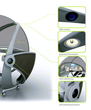Illustration for article titled Office Cubicle Reimagined as Office Pod